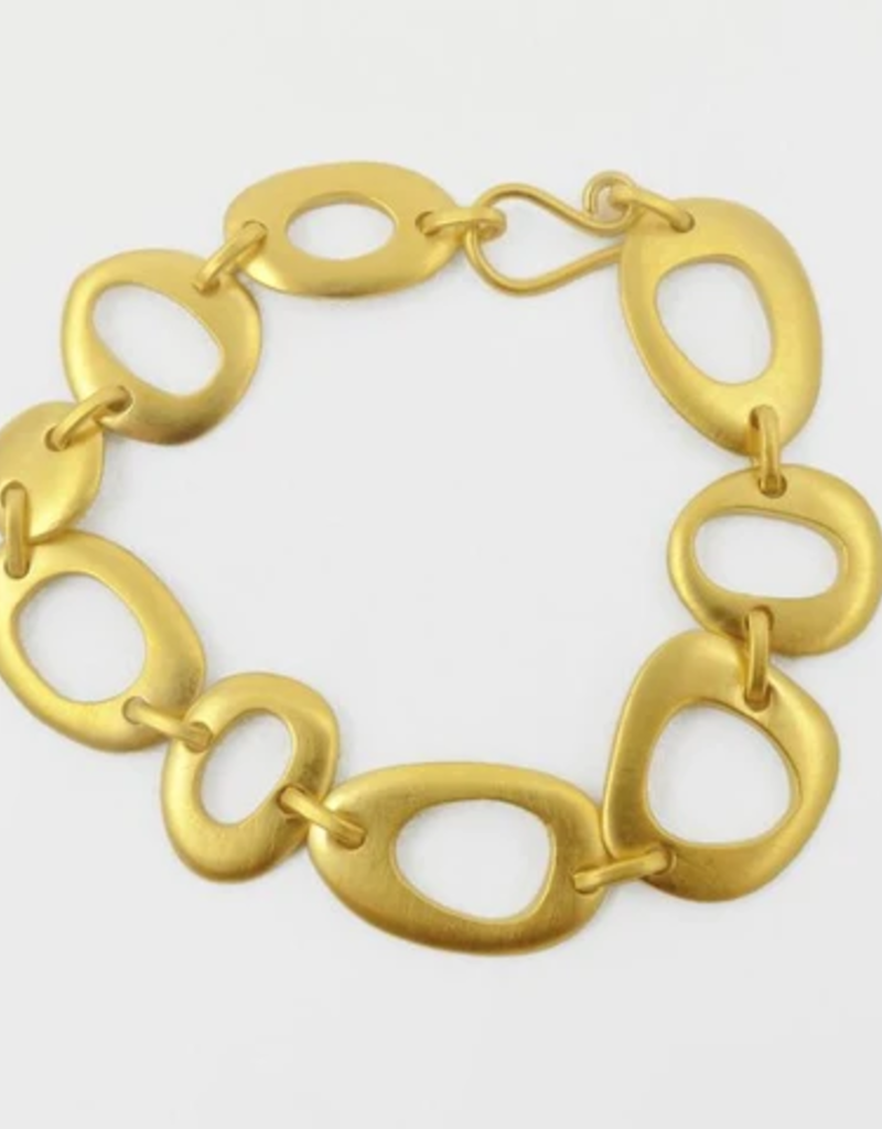 JANE DIAZ Organic Shapes Linked Bracelet