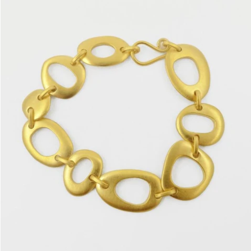 JANE DIAZ Organic Shapes Linked Bracelet