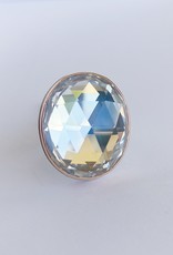 JAMIE JOSEPH Vertical Rose Cut Rock Crystal Ring