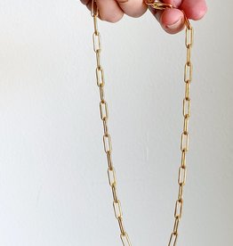 SENNOD Paperclip Layering Chain Necklace 20"