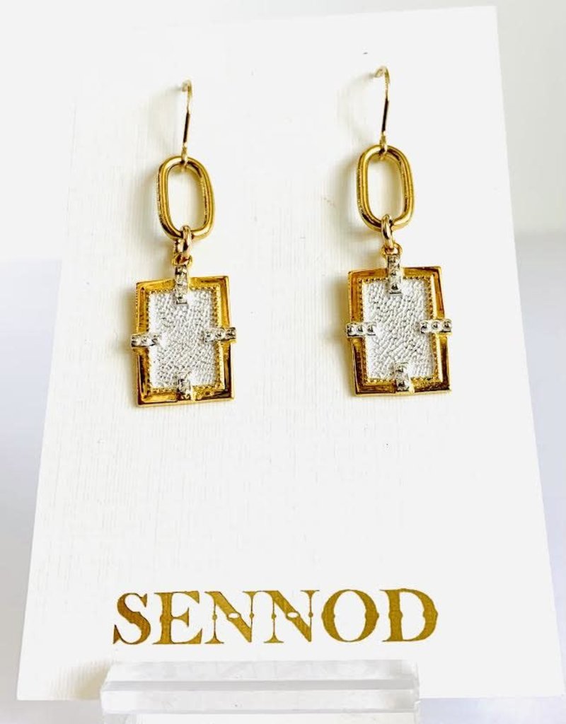 SENNOD Axis 2-Tone Earrings