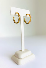 SENNOD Maxine Diamond Gold Hoop Earrings