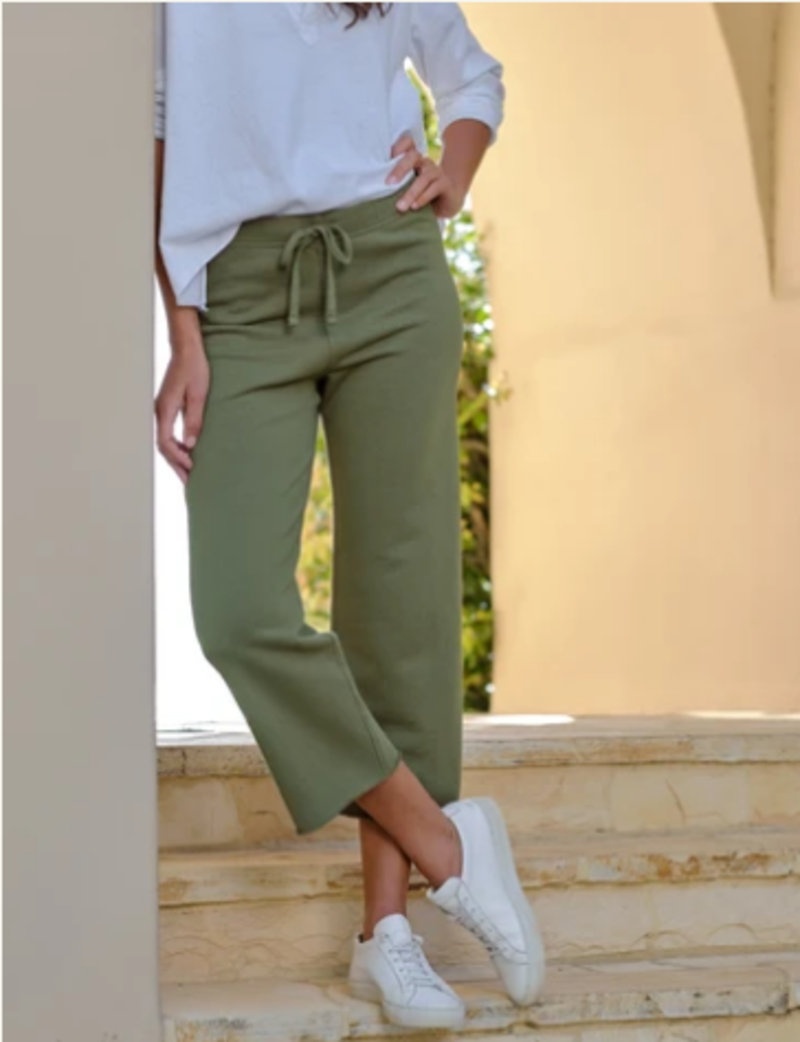 Cropped Wide Leg Sweatpant -