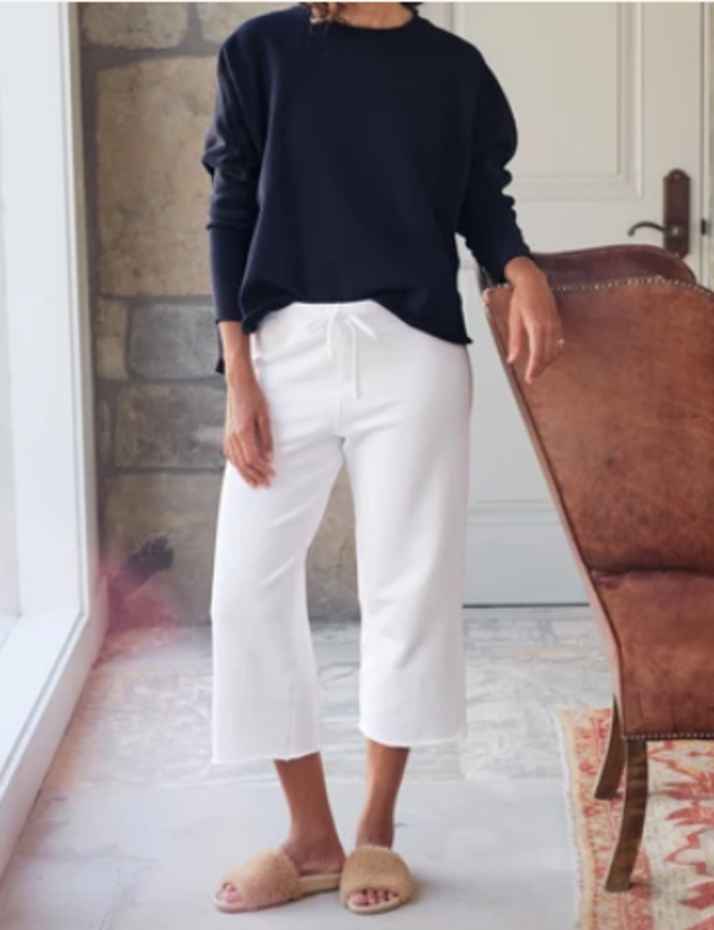 Cropped Wide Leg Sweatpant -