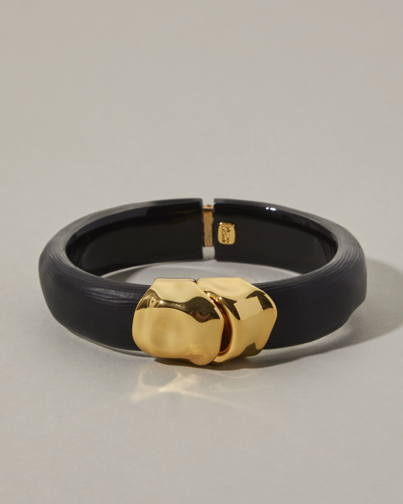 Alexis Bittar Large Molten Bangle Bracelet in Gold