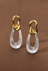ALEXIS BITTAR Double Link Post Earring - Silver