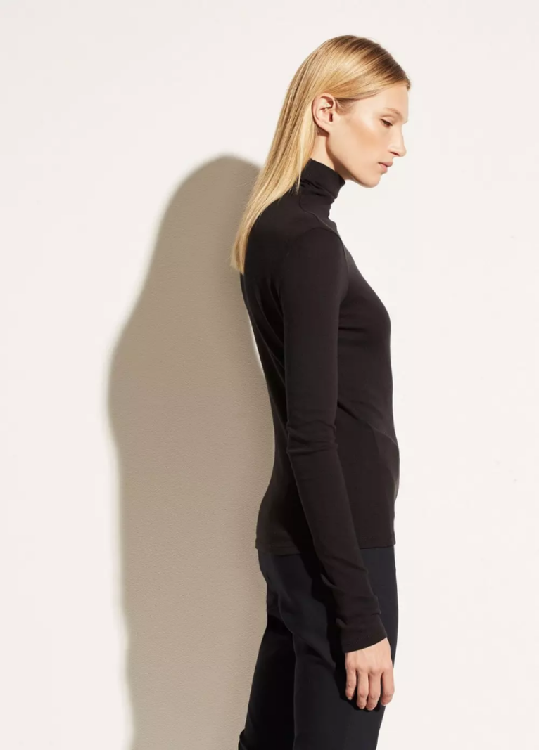 Black Essential Turtleneck Shirt