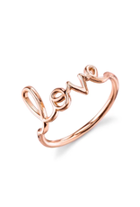 SYDNEY EVAN Rose Gold Small Pure Love Ring - Size 6.5