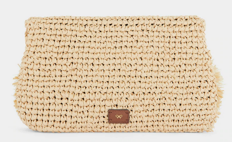 ANYA HINDMARCH Raffia Bow Clutch - Natural