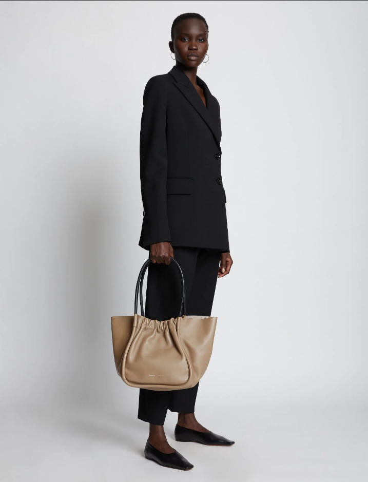 Medium Arco Ruched Leather Tote curated on LTK