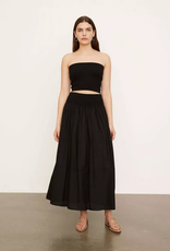 VINCE Smocked Tiered Skirt - Black