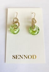 SENNOD Green Raja Glass Earrings