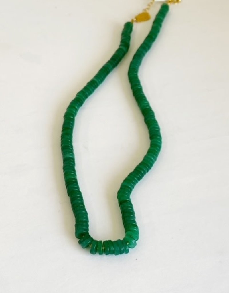 SENNOD African Jade Bead Necklace