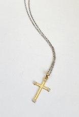 SENNOD 14K Cross on Sterling Necklace
