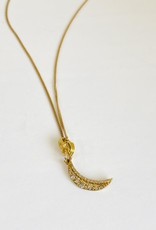 SENNOD Diamond Moon Necklace