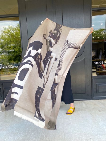 FRANCO FERRARI Biogauze Graphic Scarf -  Boots