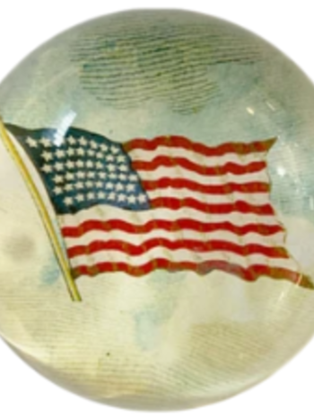 JOHN DERIAN Dome Paperweight -  Flag with Sky