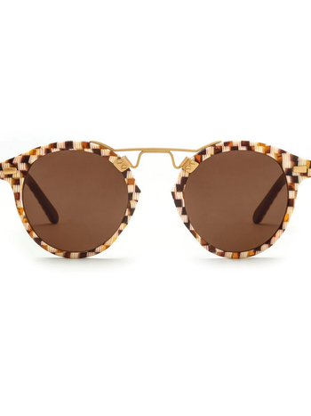 KREWE St. Louis Round Sunglasses, Petal 24K for Women