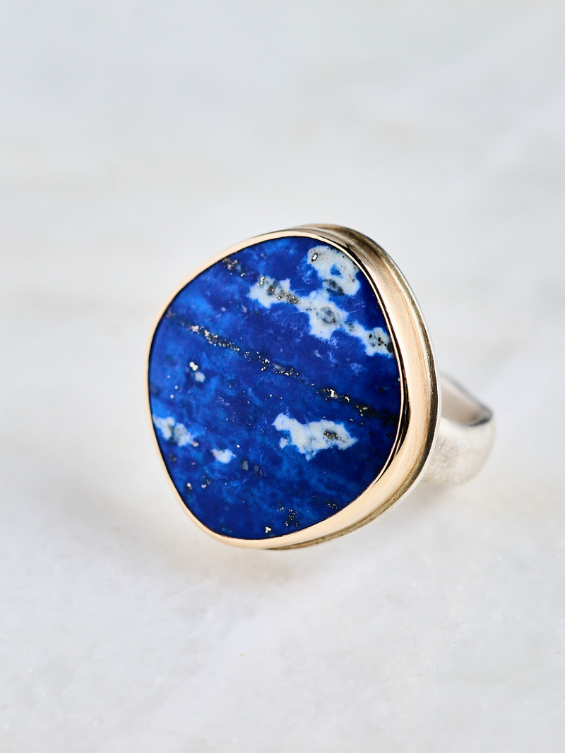 JAMIE JOSEPH Asymmetrical Lapis Ring