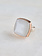JAMIE JOSEPH Square Cut Faceted White Moonstone with Rose Gold