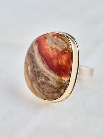 JAMIE JOSEPH Fossilized Peanut Wood Ring