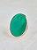 JAMIE JOSEPH Vertical Oval Rose Cut Green Onyx Ring