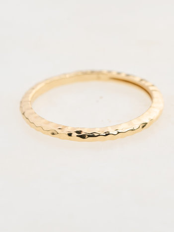 2mm Hammered Stack Ring