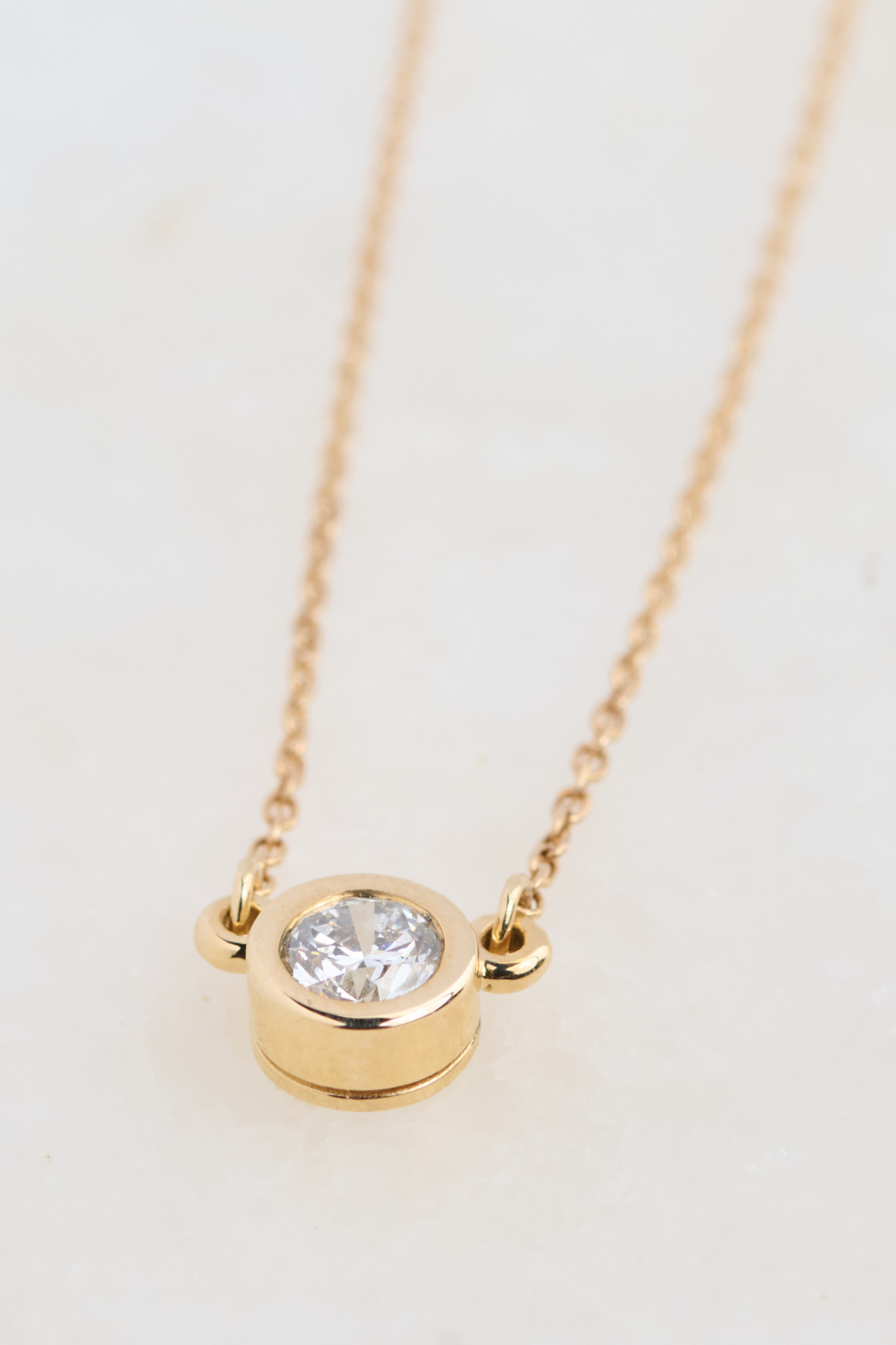 302 COLLECTION 1/4CT Diamond Solitaire 18" Necklace