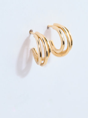 302 COLLECTION Multi-Layer Huggie Earrings
