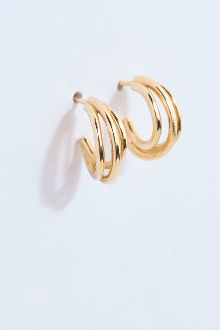 302 COLLECTION Multi-Layer Huggie Earrings