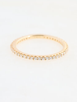 302 COLLECTION 1/4ct 14KY Diamond Stack Infinity Band Ring