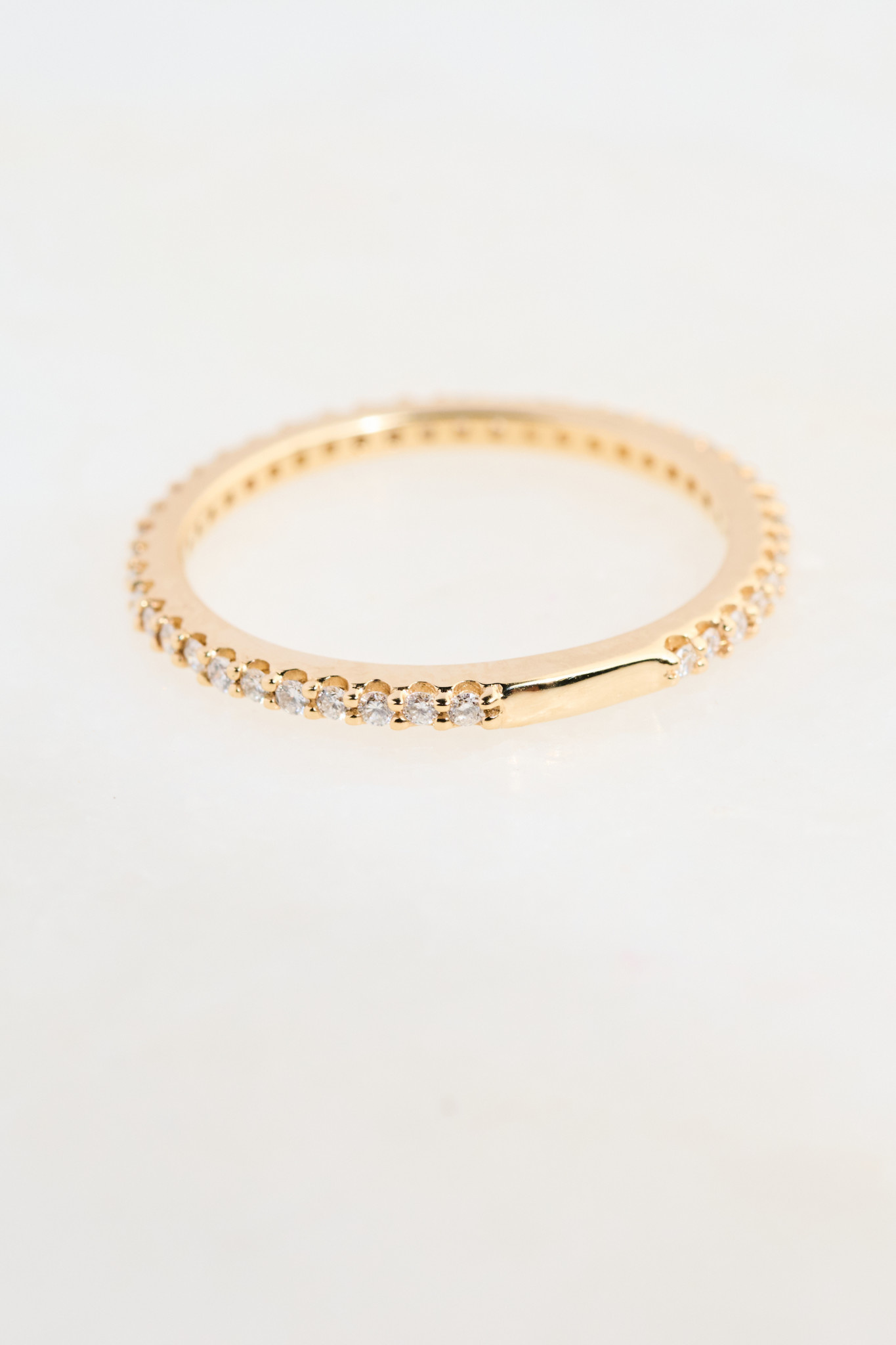 302 COLLECTION 1/4ct 14KY Diamond Stack Infinity Band Ring