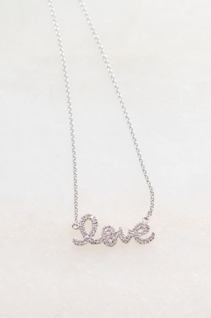 SYDNEY EVAN Diamond Love Necklace