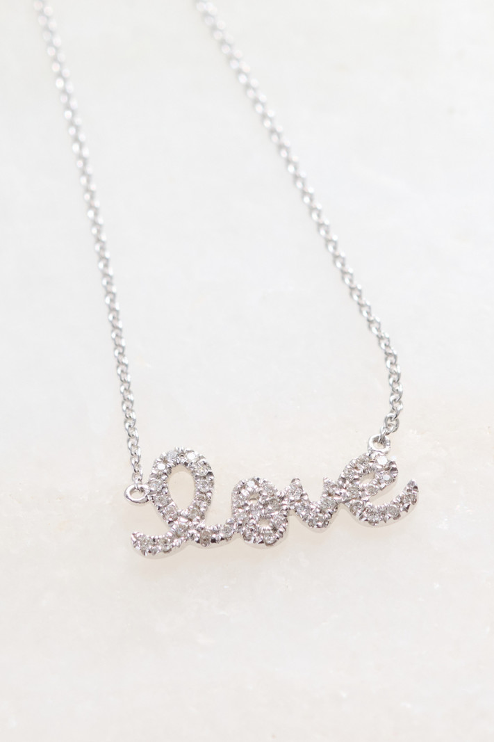 SYDNEY EVAN Diamond Love Necklace