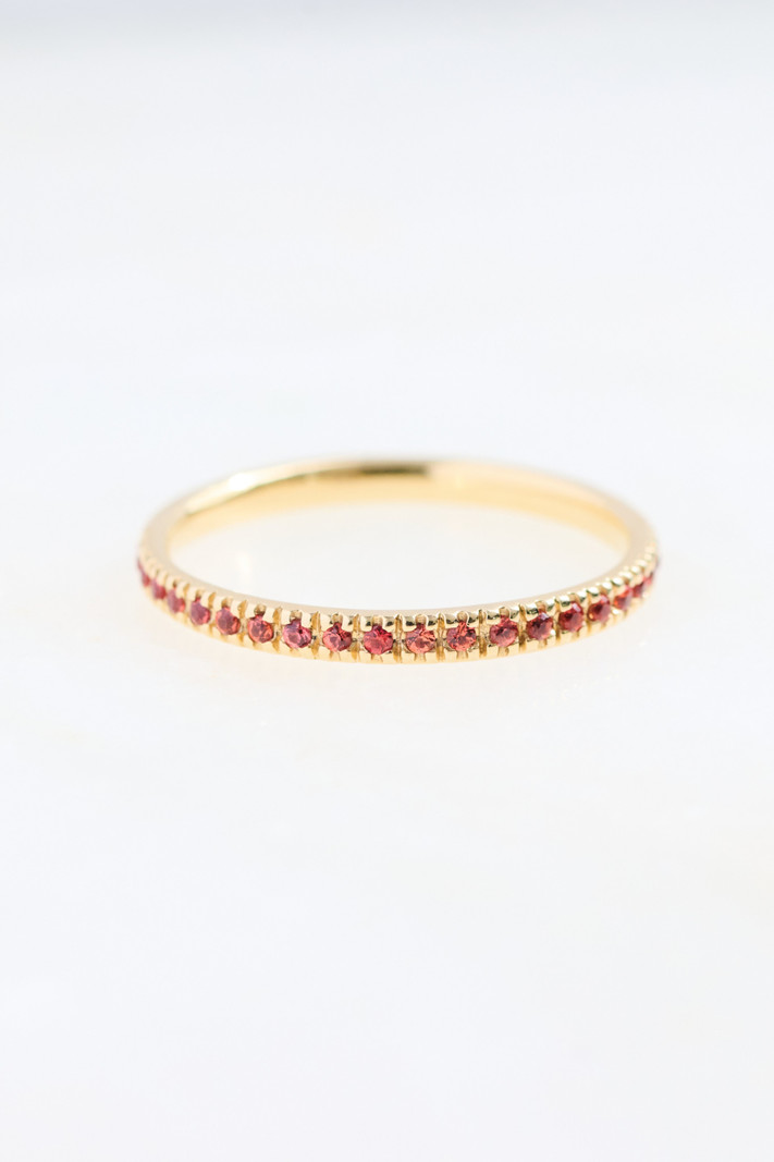 SYDNEY EVAN Orange Sapphire Eternity Band