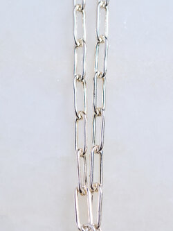 SENNOD Sterling Paperclip Vignette Chain -