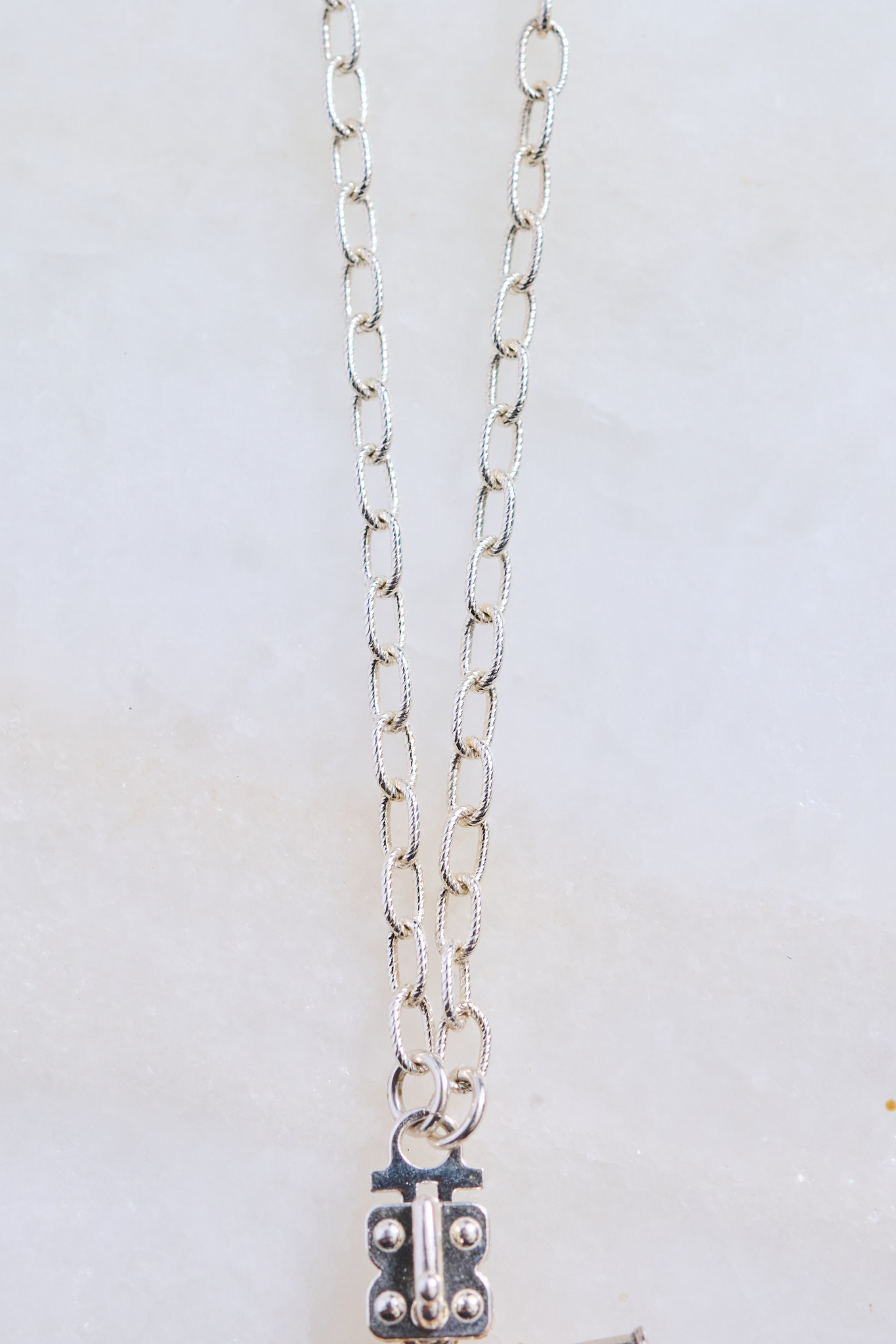SENNOD Sterling Matte Vignette Chain -