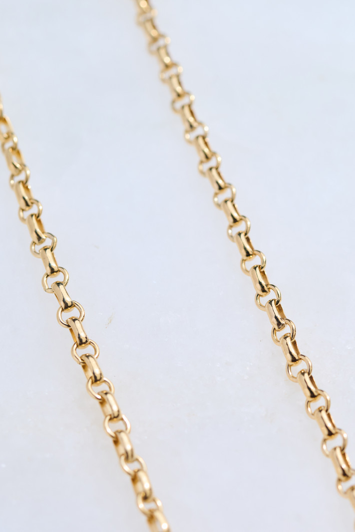 SENNOD Gold Link Vignette Chain -