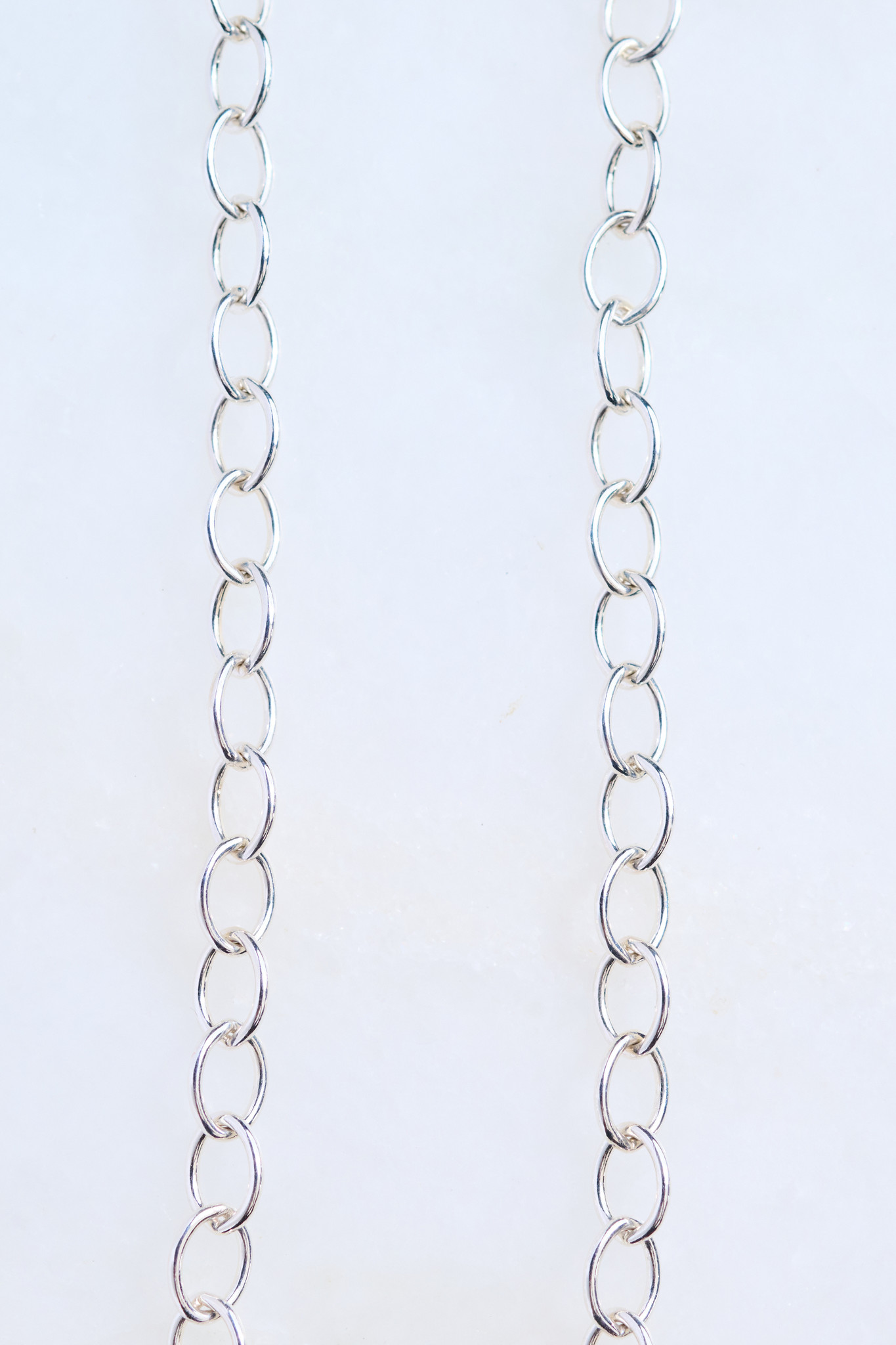 SENNOD Sterling Flat Cable Vignette Chain -