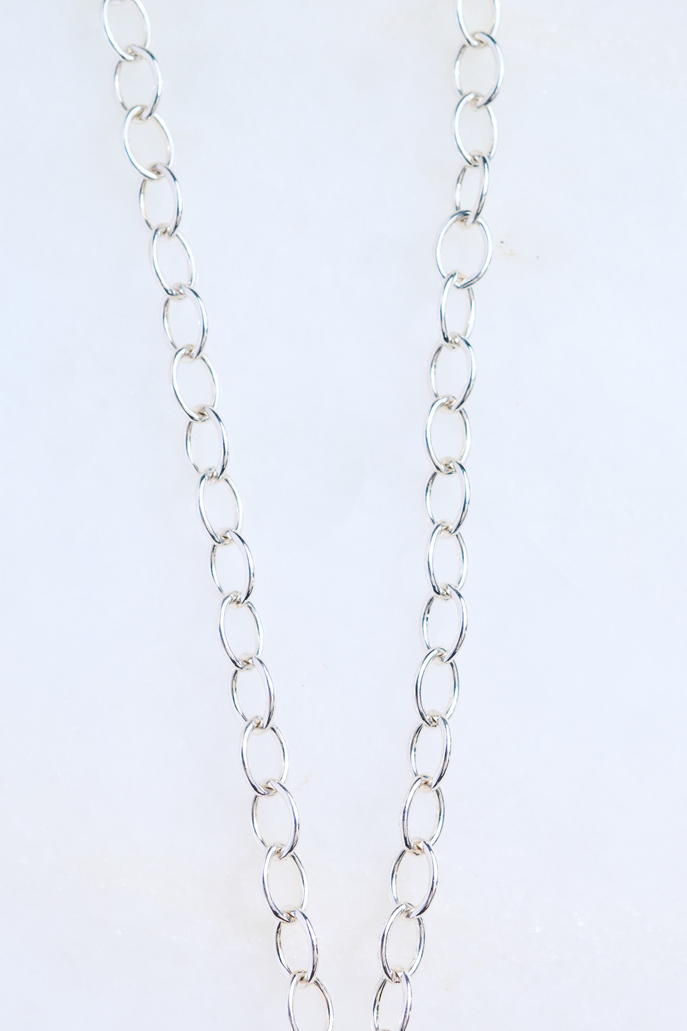 SENNOD Sterling Flat Cable Vignette Chain -