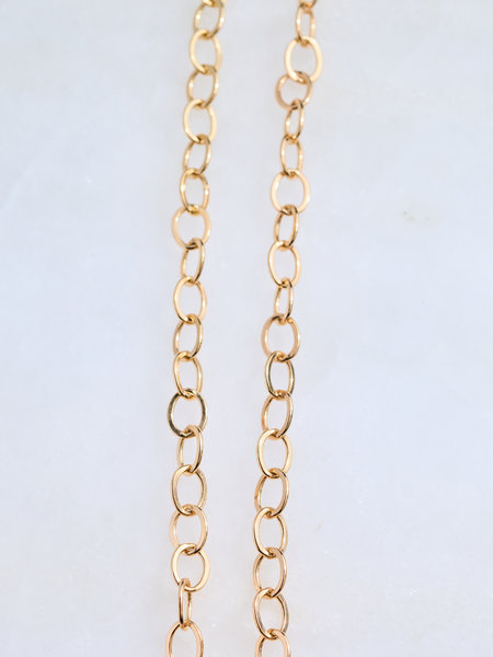 SENNOD Gold Flat Cable Vignette Chain -