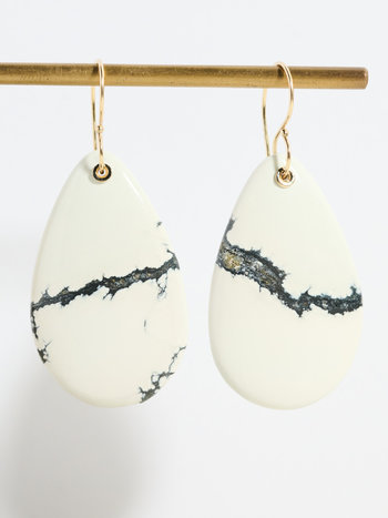 JAMIE JOSEPH Eggshell Variscite Earrings