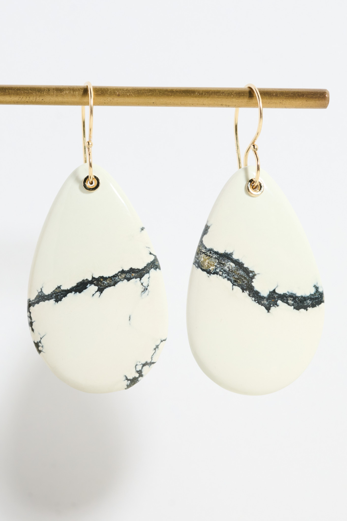 JAMIE JOSEPH Eggshell Variscite Earrings