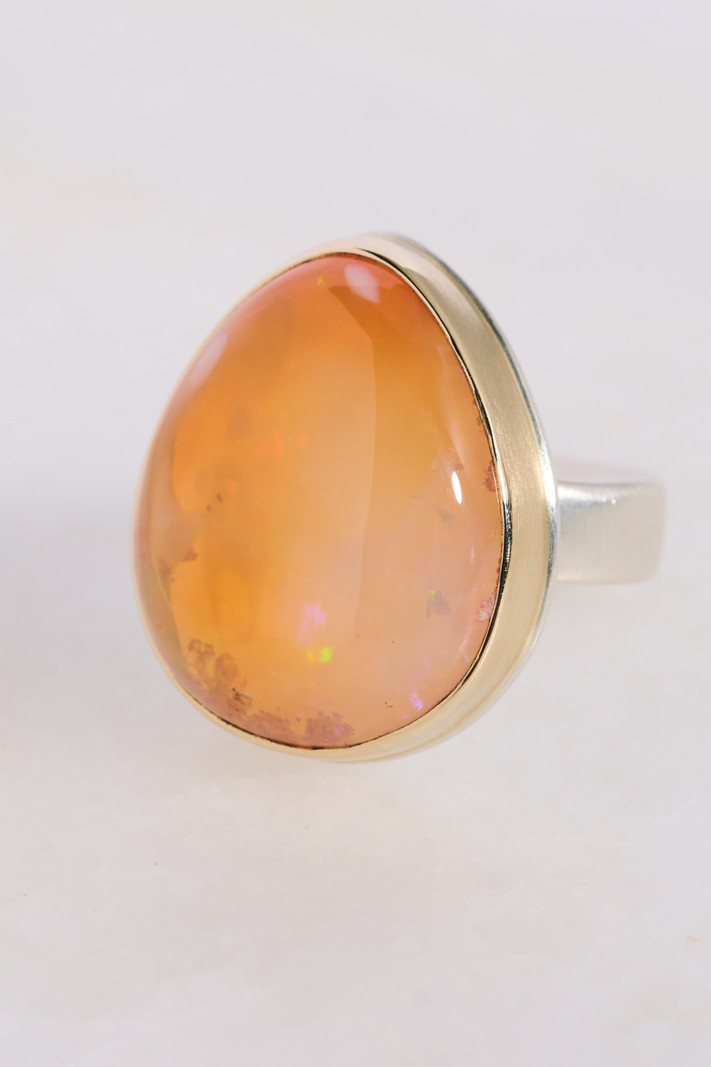 JAMIE JOSEPH Mexican Fire Opal Ring - Size 7