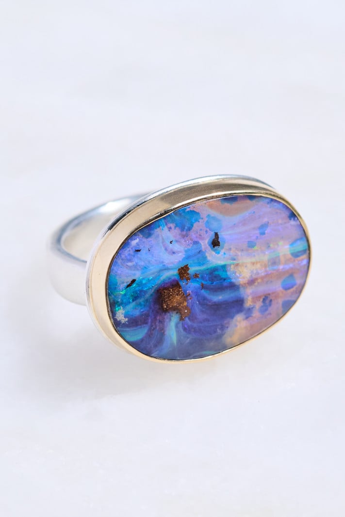 JAMIE JOSEPH Oval Boulder Opal Ring