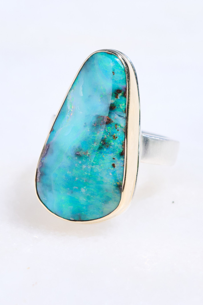 JAMIE JOSEPH Teardrop Boulder Opal Ring