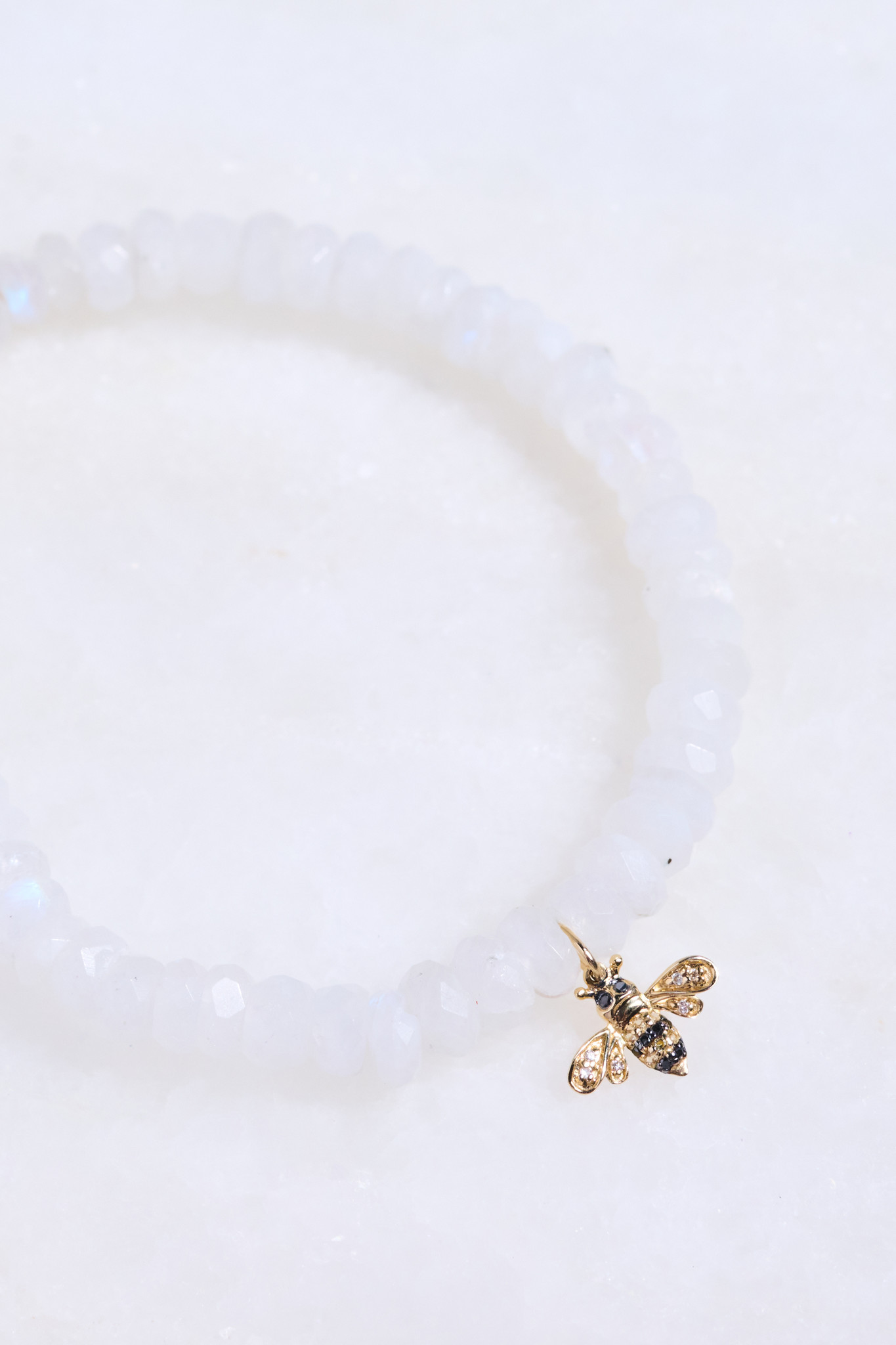 SYDNEY EVAN Bee & Rainbow Moonstone Bracelet