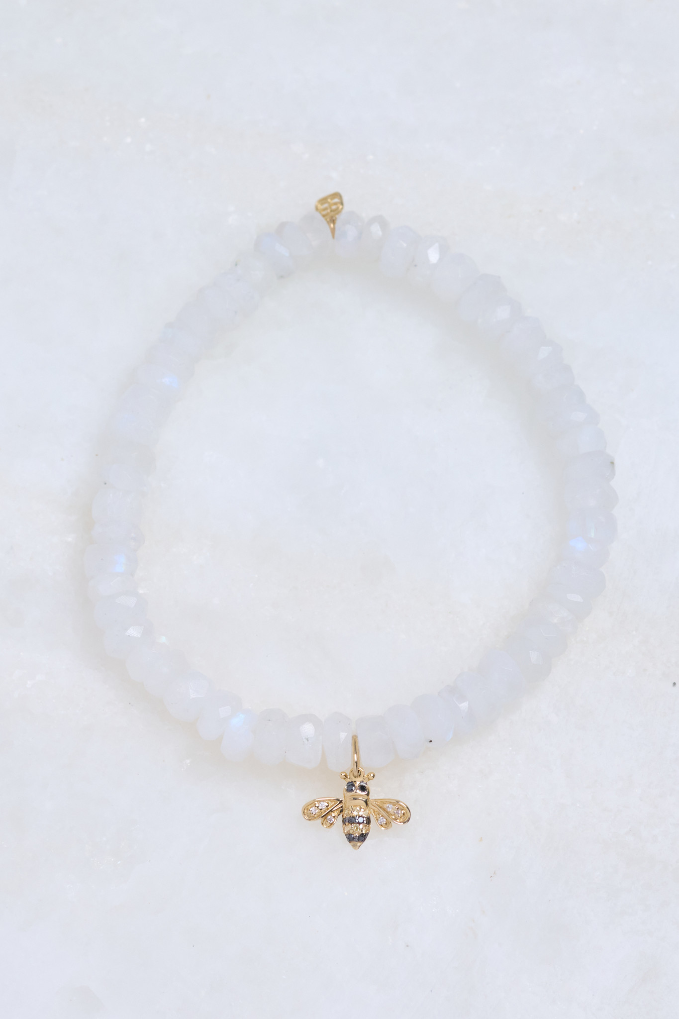 SYDNEY EVAN Bee & Rainbow Moonstone Bracelet