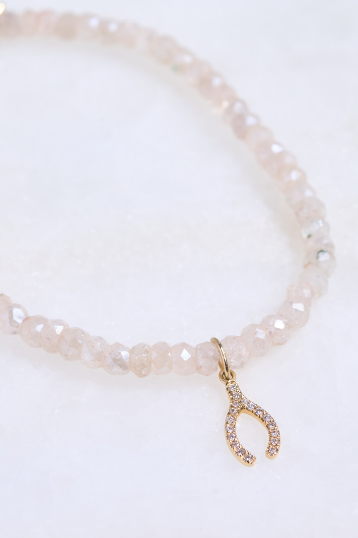 SYDNEY EVAN Wishbone & Mystic Blush Grapolite Bracelet