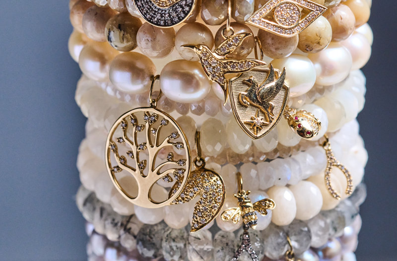 SYDNEY EVAN White Pearl & Tree of Life Bracelet